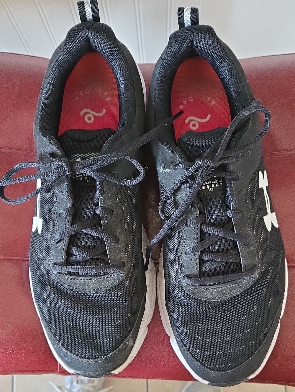 Under Armour Men’s Black and White Athletic Running Shoes
